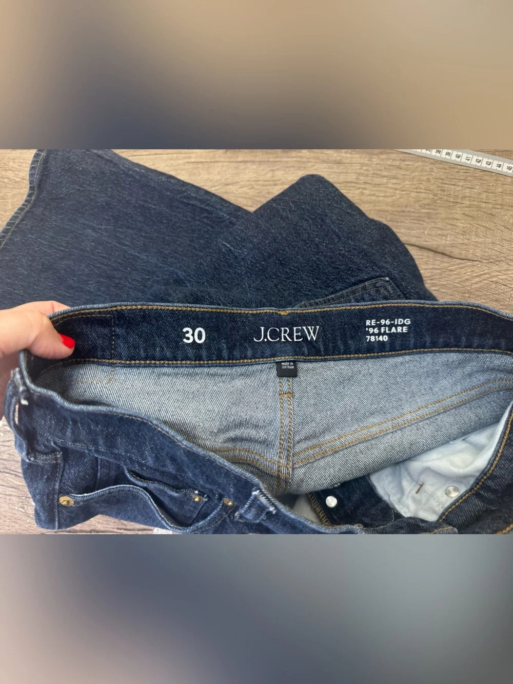 J crew High-rise flare jean with button fly size 30